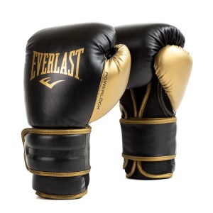 RĘKAWICE BOKSERSKI EVERLAST POWERLOCK PU BLACK/GOLD